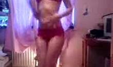 Blonde girlfriend strips in homemade clip, so sexy