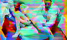 curly hottie subtly sucks a big cock in a homemade threesome video