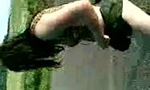 hey, my slutty girlfriend is sucking cock right in the streets