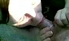 hey, my slutty girlfriend is sucking cock right in the streets