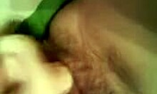 look at me, i'm dildoing my hairy wet pussy in this homemade russian clip