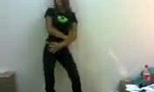 Man, this amateur princess is dancing and stripping so hot!