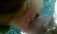 Submissive Slut Licking Balls and Sucking Cock in Outdoor POV