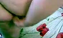 Fuckable fat BBW intensely dildos her shaved pussy on bed