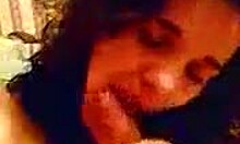 Amateur hottie gets a massive cum bath!