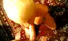 Cute blonde teen 18+ on her knees sucking a cock in POV