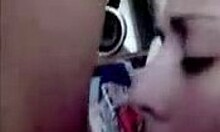 Brunette slut works her tits and mouth on his cock hard!