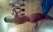 blonde hottie dances naked in gym.