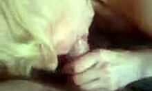 Amateur blonde teen deepthroats boyfriends rod in pov bed blowjob 😍