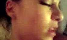 CHARMING GIRLFRIEND SPREADS SHAVED PUSSY FOR RUSSIAN AMATEUR FUCKING AND BLOWJOB