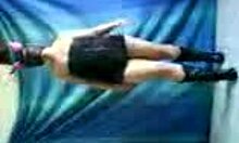 MASKED TEEN 18+ SLUT DANCES NAKED ON WEBCAM, TEASING WITH BOOTS AND SOLO ACTIONS FOR AMATEURS