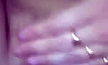 young sweetie satisfying herself with big dildo in private homemade moaning