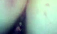 slutty amateur brunette joins hot threesome with blowjobs and sex