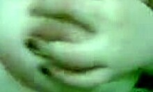 Aroused hottie relaxes at home with toys