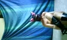 MASKED TEEN 18+ SLUT DANCES NAKED ON WEBCAM, TEASING WITH BOOTS AND SOLO ACTIONS FOR AMATEURS