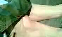 hey, my slutty girlfriend is sucking cock right in the streets