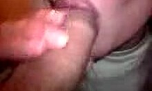 Close-Up Of Girlfriend Giving Sloppy Blowjob