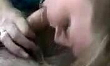 I watch the dazzling diva suck dick in this homemade clip