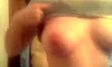 i'm aroused by this sweetie showing magnificent breasts on webcam. she's solo in private homemade scene