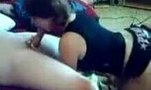 Obedient Slut Sucks Her Man On Knees