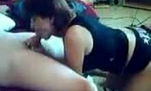 Obedient Slut Sucks Her Man On Knees