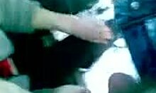 russian prostitute skillfully sucks cock in a steamy car encounter