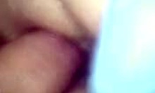 russian girlfriend's trimmed pussy gets drilled with big cock on bed 😏