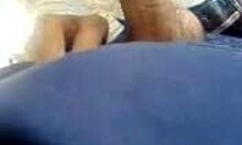 sensual girlfriend kneels to lick boyfriend's thick cock