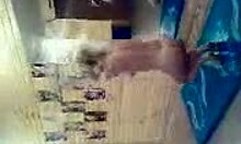 blonde hottie dances naked in gym.