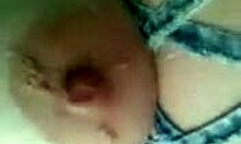 My girlfriend with saggy tits sucks hard POV