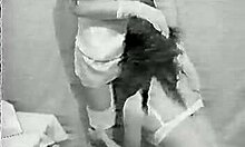 curly hottie subtly sucks a big cock in a homemade threesome video