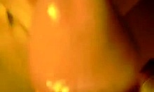 close-up of a passionate girlfriend sucking cock