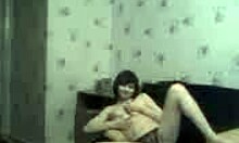 Home made clip amateur babe taking off her lingerie