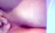 Girlfriend SPREADS her SHAVED PUSSY and ASSHOLE in HOMEMADE CLIP for ME!