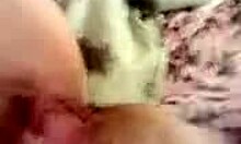 Russian amateur babe feels intense pleasure fingering her shaved cunt solo