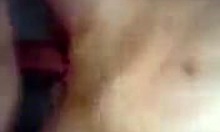 Cute girl in red bra takes thick cock pov. damn, she’s spreading wide!