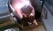 Amateur girlfriend with shaved twat gets fucked hard