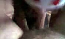 Lucky guy gets amazing blowjob for christmas 😍