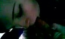 Russian amateur cutie sucks dick on her knees