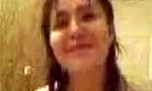 Cute girlfriend masturbates wet pussy and sucks hard cock.