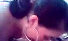 Amateur brunettes share cocks in hot session