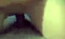 Pierced young 18+ sweetie sucks cock then rides in cowgirl position