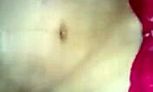 Cute girl in red bra takes thick cock pov. damn, she’s spreading wide!