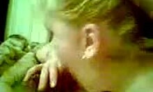 Cockhungry blonde GF sucks cock roughly with hair pulling in POV