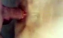 Cute girl in red bra takes thick cock pov. damn, she’s spreading wide!