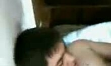 Girlfriend with huge tits rides a hard schlong