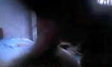 teenage brunette sucks boyfriend's cock in bedroom