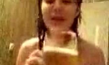 Cute girlfriend masturbates wet pussy and sucks hard cock.