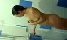 Wow, Dark-Haired GF Shows Her Wet Curves In The Shower!