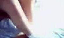 Girlfriend with huge tits rides a hard schlong